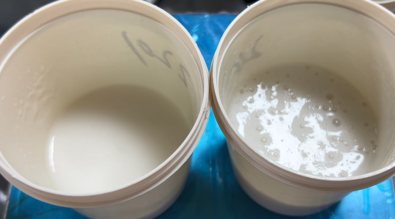 只用一滴，丙烯酸乳液泡全没了